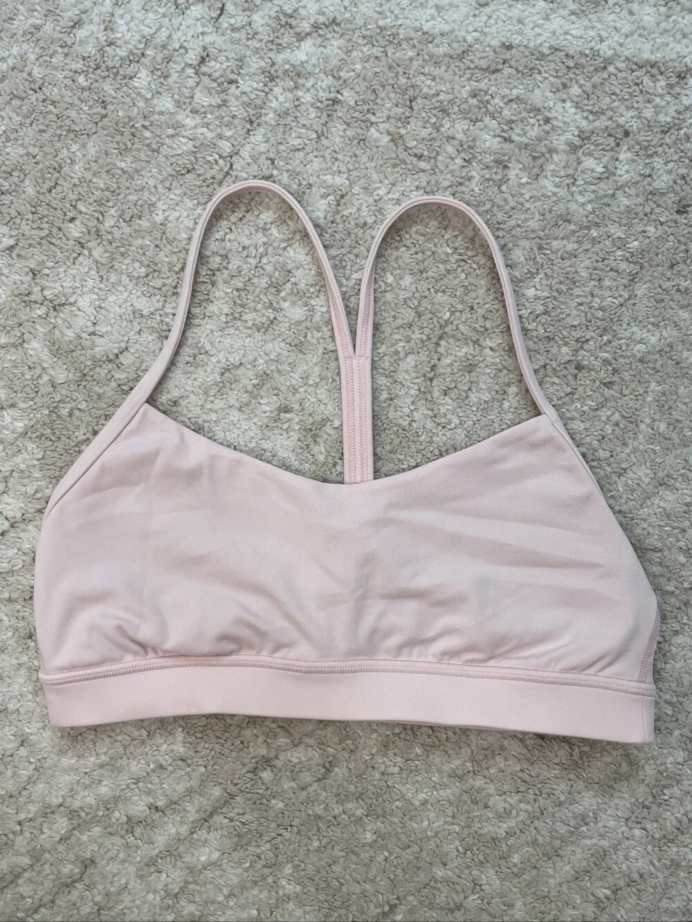 Lululemon Athletica Pale Pink Slim-Strap Sports Bra Size 8